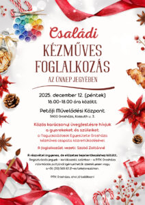 Családi kézműves foglalkozás @ Petőfi Művelődési Központ